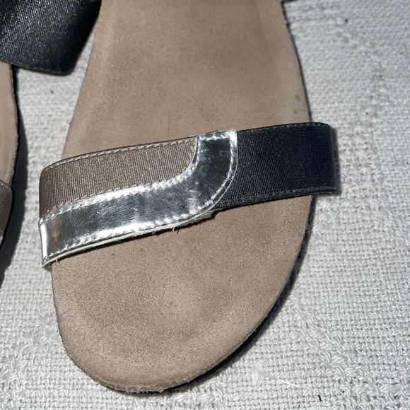 Naot Women’s Casual Slides Size 42 U.S. 11 M Black Silver Leather Beach Cruise - Picture 9 of 12